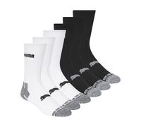 PUMA Calcetines de correr para hombre (paquete de 6), Blanco/Negro/Gris, 10-13