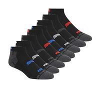 PUMA Calcetines de corte bajo para hombre, Negro, Large