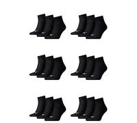 PUMA - Calcetines de deporte cortos, unisex, paquete de 18 unidades, color negro