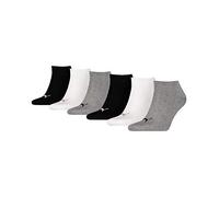 Puma Calcetines deportivos cortos unisex 261080001, 6 pares, color: multicolor, cantidad: 6 pares (2 paquetes de 3 unidades), talla: 47-49, artículo: -882 gris/blanco/negro
