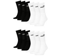 PUMA Calcetines deportivos unisex para hombre y mujer, 12 pares, 004 - blanco/negro, 43-46