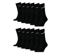 PUMA Calcetines deportivos unisex para hombre y mujer, 12 pares, Negro , 39-42