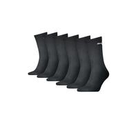 Puma Calcetines Crew Unisex - Pack de 6 pares - Negro/Blanco - Talla 35-38