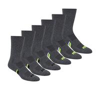 PUMA Calcetines para hombre (paquete de 6), gris/verde, L, Gris/Verde, L