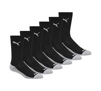 PUMA Men's 6 Pack Crew Socks Calcetines, Negro/Gris, L (Pack de 6) para Hombre
