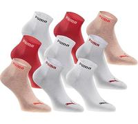 PUMA Calcetines Quarter, pack de 18 pares, edición Statement Edition, para hombre y mujer, Melocotón blanco, 39-42