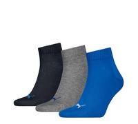 PUMA Unisex Quarter Plain, Calcetines Unisex adulto, Blue Grey Melange, 43-46