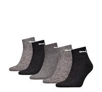 Puma Calcetines unisex (5 unidades), gris oscuro, gris medio y gris claro, 35-38