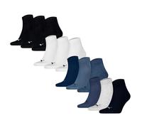Puma Calcetines Unisex De Cuarto, Paquete De 12 - Cuarto Liso 12P, Logo, Sólido