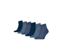PUMA Calcetines unisex para hombre y mujer, paquete de 6 unidades, 460 azul vaquero, 39-42