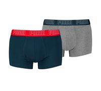 PUMA Calzoncillo boxer azul / gris / rojo sangre M azul / gris / rojo sangre