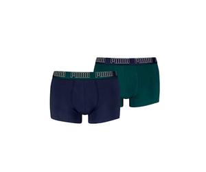 PUMA Calzoncillo boxer 'Bipack boxers puma marino/verde mid trunk' azul S EUR