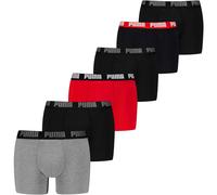 PUMA Calzoncillo boxer 'Everyday' gris moteado / rojo / negro / blanco XL gris moteado / rojo / negro / blanco
