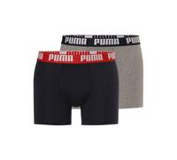 PUMA Calzoncillo boxer gris / rojo sangre / negro / blanco M gris / rojo sangre / negro / blanco