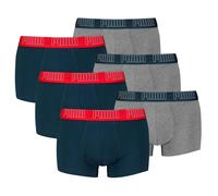 PUMA Calzoncillo boxer navy / gris oscuro / rojo / blanco L navy / gris oscuro / rojo / blanco