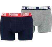 Puma - Calzoncillo Everyday Basic (2 Pares), Unisex, Sailor Blue-Grey Melange, S