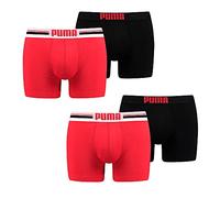 PUMA Men Everyday Placed Logo Boxers, Ropa interior Hombre, Rojo / Black 651, XL