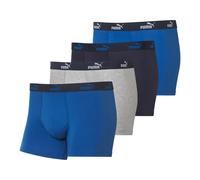 PUMA Calzoncillos bóxer para hombre pack 4 unidades (azul/gris, M)