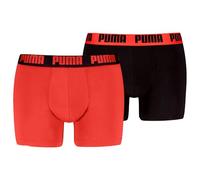 PUMA Calzoncillos para Hombre Everyday Boxer, Naranja/Negro, M (2 Unidades), Naranja/Negro, M
