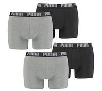 PUMA Calzoncillos Tipo bóxer básicos, 4 Unidades., Gris, Negro, M