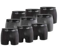 PUMA Calzoncillos tipo bóxer básicos, 6 unidades, edición limitada, color negro, negro azabache, L