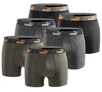 PUMA Calzoncillos tipo bóxer básicos, 6 unidades, edición limitada, color negro, XL