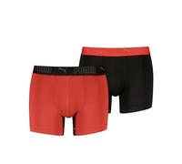 PUMA Microfiber Boxer, Negro Logotipo, XL (Pack de 2) Hombres