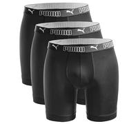 PUMA Calzoncillos tipo bóxer largos, 3 unidades, Negro , M
