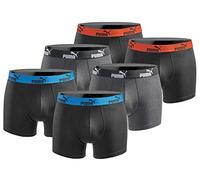 PUMA Calzoncillos tipo bóxer para hombre, 6 unidades, edición limitada, color negro, negro antracita, XL