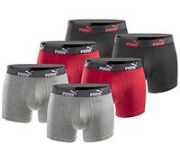 PUMA Calzoncillos tipo bóxer para hombre, 6 unidades, edición limitada, color negro, New Black Red, L