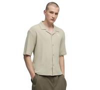 PUMA Camisa de manga corta Wardrobe Essentials Beige para Hombre, beige, XS
