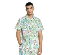 Puma Camisa estampada de corte regular para hombre, Marfil esmerilado-AOP, 42