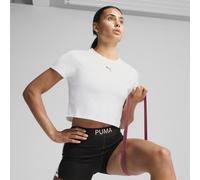 PUMA Camiseta baby tee TAD ESSENTIALS para mujer, Ropa, Blanco, M