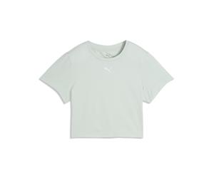 PUMA Camiseta baby tee TAD ESSENTIALS para mujer, Ropa, Verde, XXS