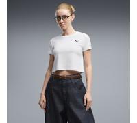 PUMA Camiseta baby tee WARDROBE ESS para mujer, Ropa, Blanco, XS