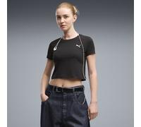 PUMA Camiseta baby tee WARDROBE ESS para mujer, Ropa, Negro, XL XL