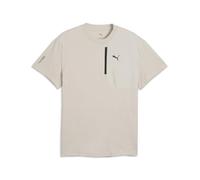 PUMA Camiseta con Bolsillo PUMATECH Hombre L, Silver Fog Beige