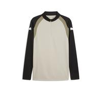 PUMA Camiseta con cierre de un cuarto de manga larga y ajustada individualFINAL para hombre, Accesoiros, Beige, 3XL