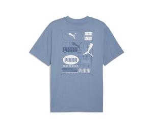PUMA Camiseta con estampado estilo rejilla para hombre, Ropa, Azul, XXL XXL