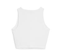 PUMA Camiseta crop de canalé WARDROBE ESS para mujer, Ropa, Blanco, XL XL