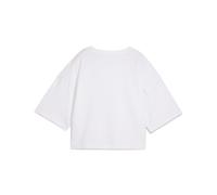 PUMA Camiseta crop extragrande WARDROBE ESS para mujer, Ropa, Blanco, S S