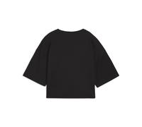 PUMA Camiseta crop extragrande WARDROBE ESS para mujer, Ropa, Negro, XS XS