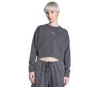 PUMA Camiseta Dare TO Holgada de Cuello Redondo con Efecto Lavado Mujer L Galactic Gray