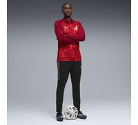 PUMA Camiseta de calentamiento Ghana semiajustada con cuello con cremallera para hombre, Accesoiros, Rojo, XL XL