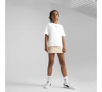 PUMA Camiseta de corte rectangular Essentials juvenil, Accesoiros, Blanco, 11-12Y 11-12Y