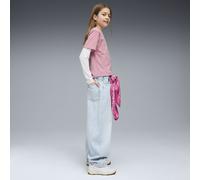 PUMA Camiseta de corte rectangular Essentials juvenil, Accesoiros, Rosa, 7-8Y 7-8Y