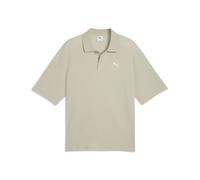 PUMA Camiseta de corte rectangular Wardrobe Essentials para hombre, Accesoiros, Beige, XS