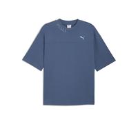 PUMA Camiseta de corte rectangular y efecto lavado unisex, Ropa, Azul, XL XL