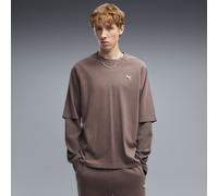 PUMA Camiseta de doble capa Select Essentials para hombre, Accesoiros, Marrón, L