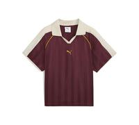 PUMA Camiseta de fútbol T7 de Corte Holgado Mujer S, Ruby Shimmer Red